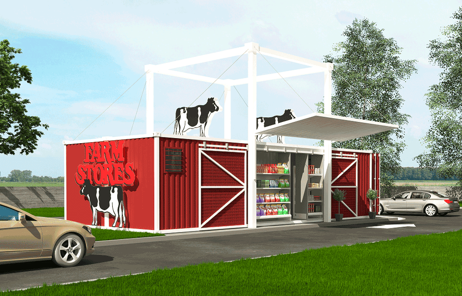 Shipping Containers Are Finding New Uses as Drive-Thru Convenience Stores