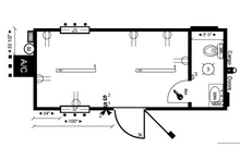 Load image into Gallery viewer, 20ft Mobile Office Shipping Container with Bathroom (20STMOB)