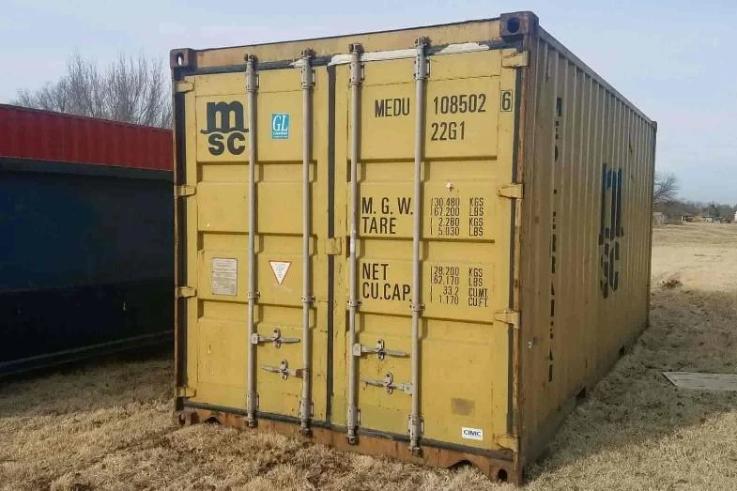 20 ft Standard Cargo Worthy (20STCW) Shipping Container Angle View