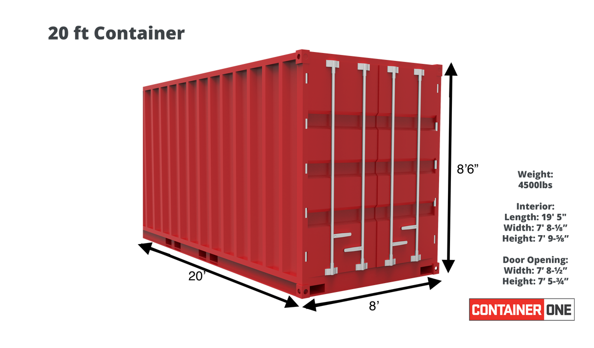 20 ft Shipping Container Standard Cargo Worthy (20STCW) – Container One