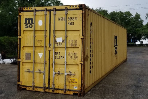 40 ft High Cube Wind and Water Tight (40HCWWT) Shipping Container Angle View