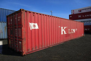 40 ft Standard Wind and Water Tight (40STWWT) Shipping Container Angle View